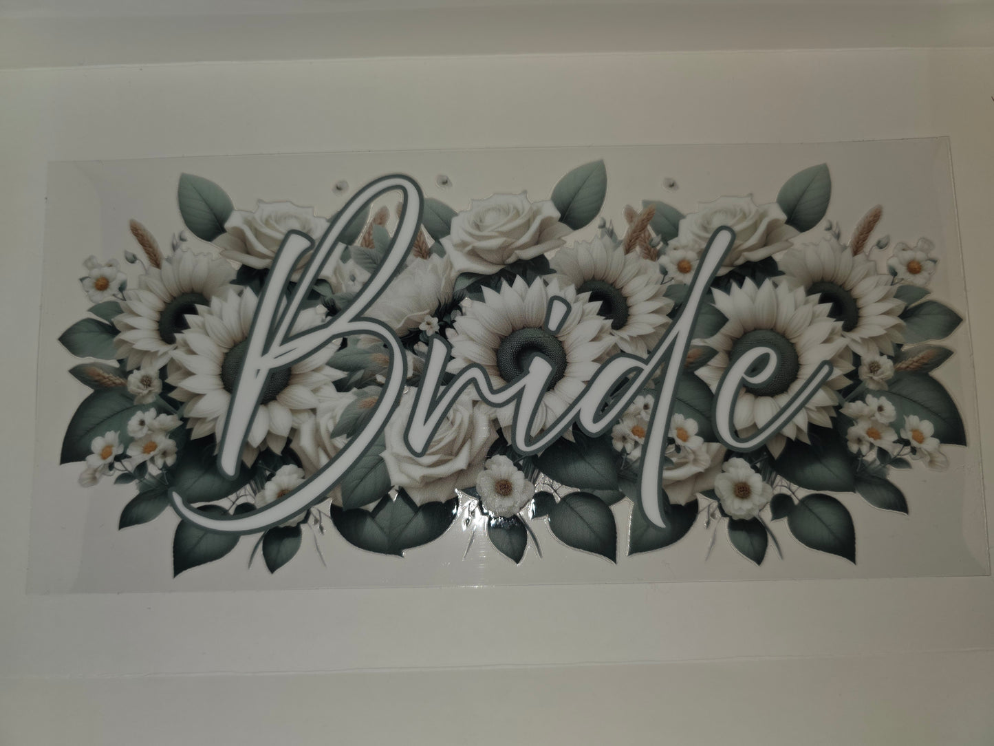 Bride- White and Green sunflower