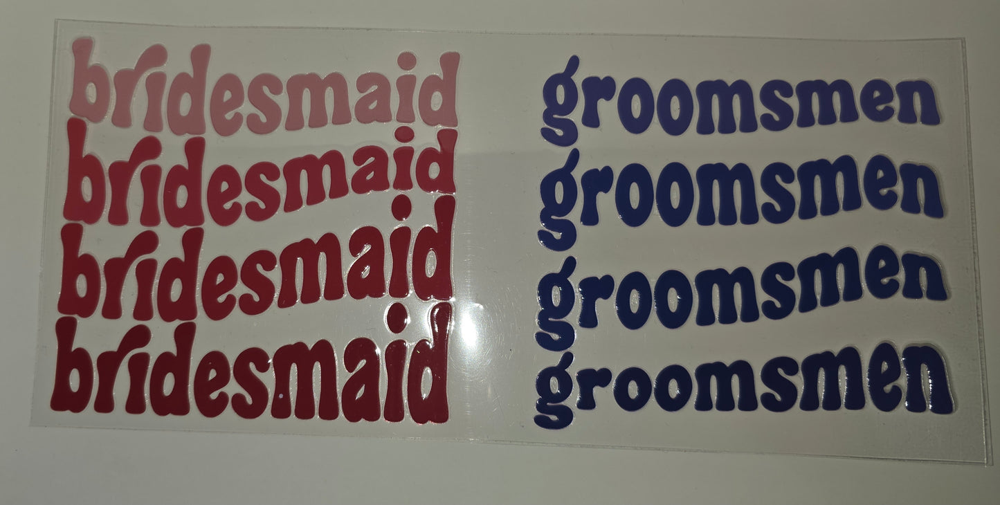 Bridesmaid and Groomsmen