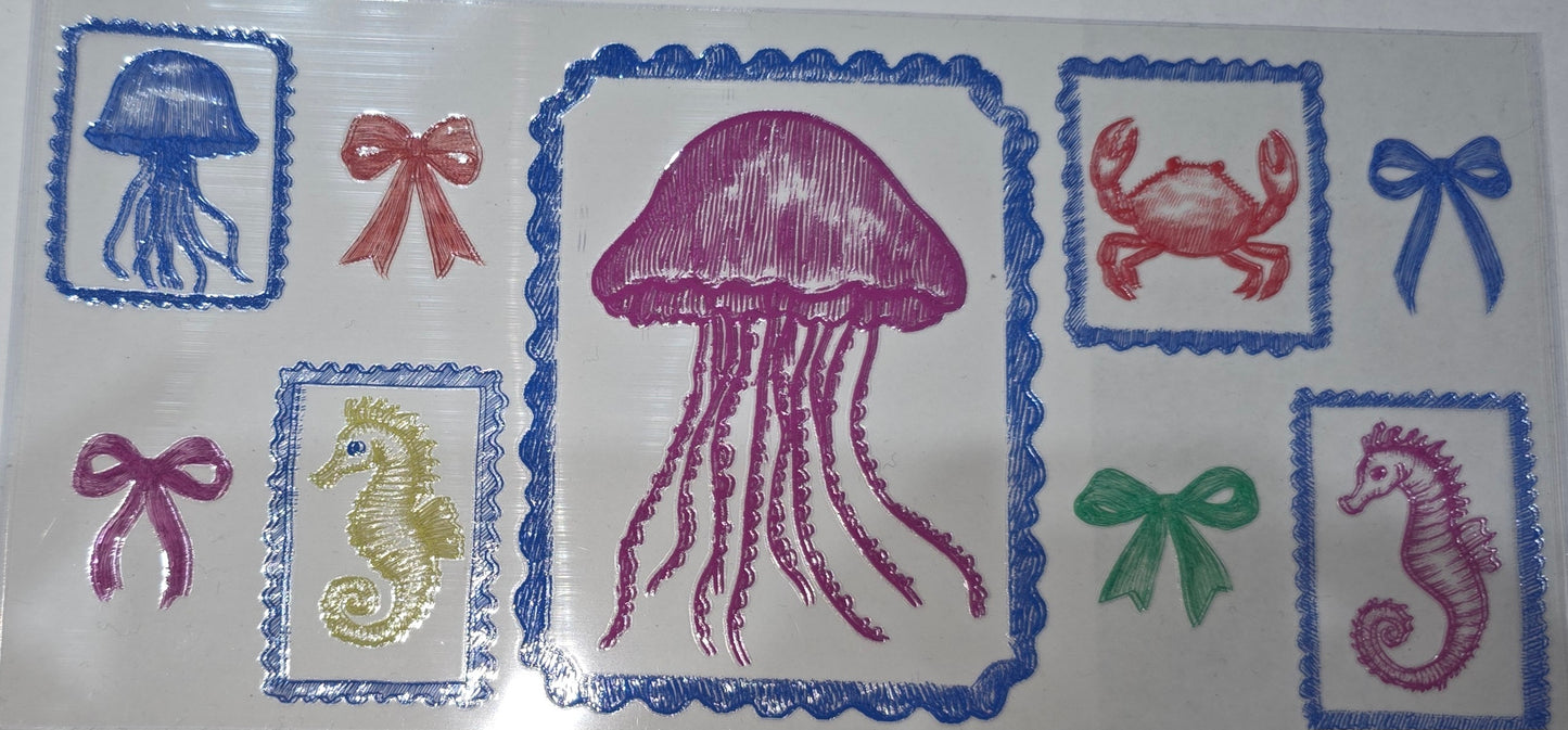 Jellyfish and seahorse