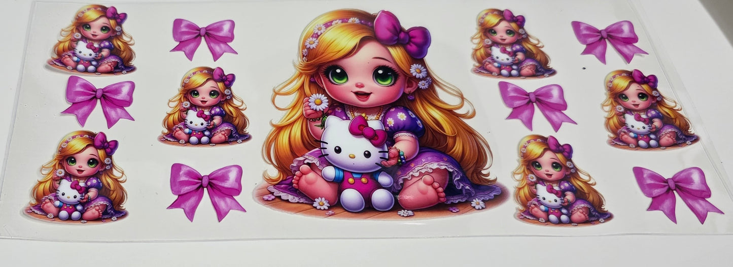 Girl and Hello kitty