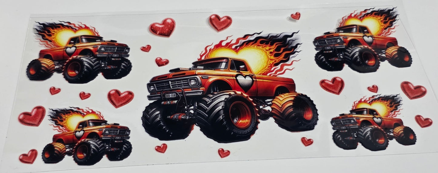 Truck and flames