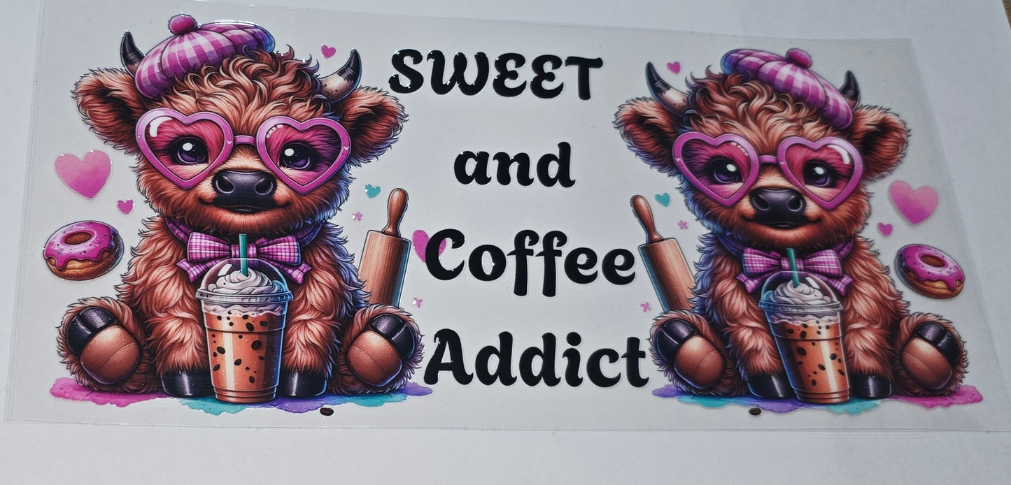 Highland cow sweet and coffee addict