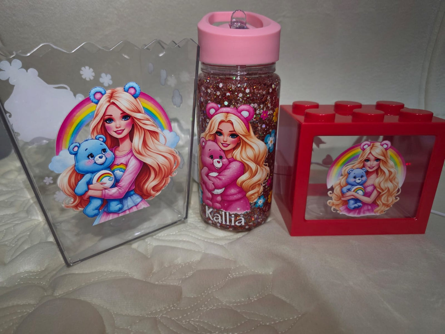 Customs Kids Shirt, cup, money box and popcorn container