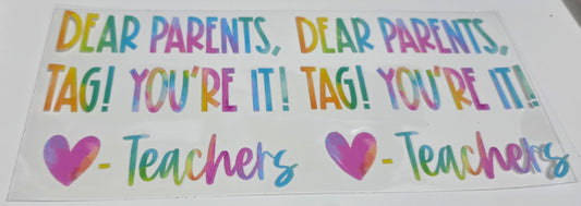 Dear Parents - Teachers