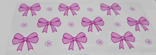 Pink bows and flowers