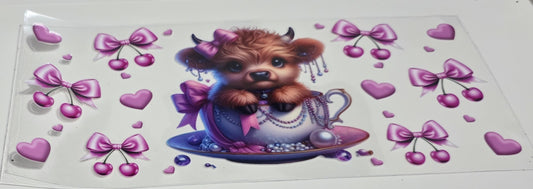 Baby cow in Tea cup