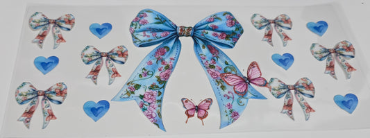 Floral Bow with butterflies and hearts
