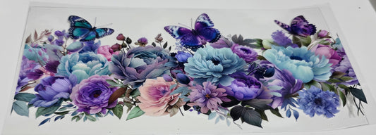 Multi Coloured floral and butterfly