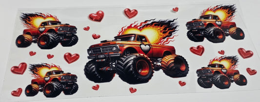 Truck and flames